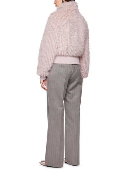 Soft Pink Fake Fur Jacket
