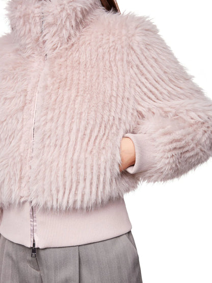 Soft Pink Fake Fur Jacket