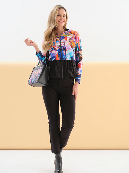 Hooded Peplum Jacket