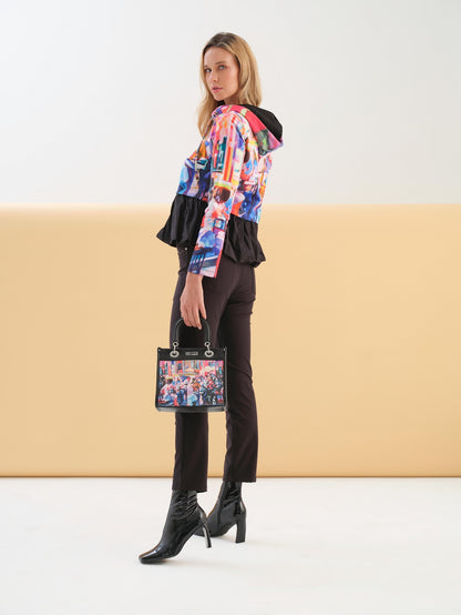 Hooded Peplum Jacket