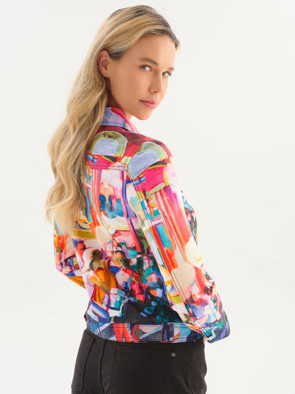 Café de Paris Abstract Print Jacket