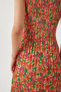 Tropical Pleated Midi Dress OER867