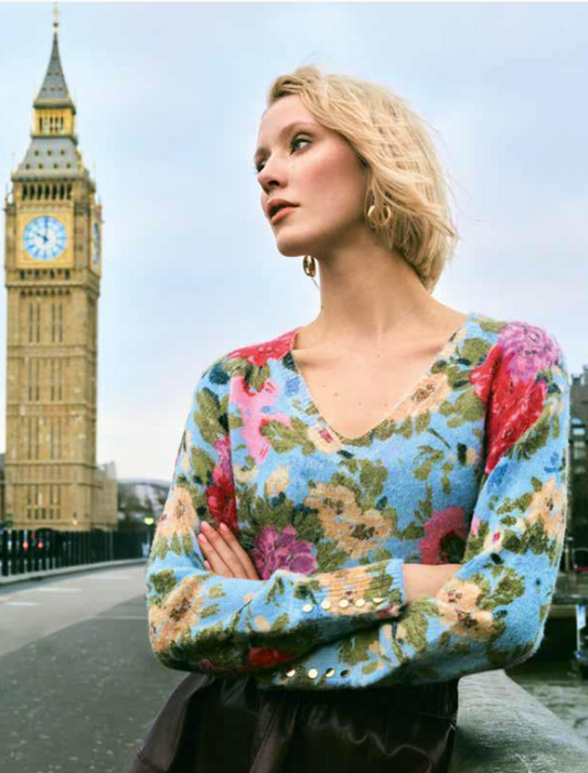 Leo & Ugo Floral Wool Mix Jumper Lucindas