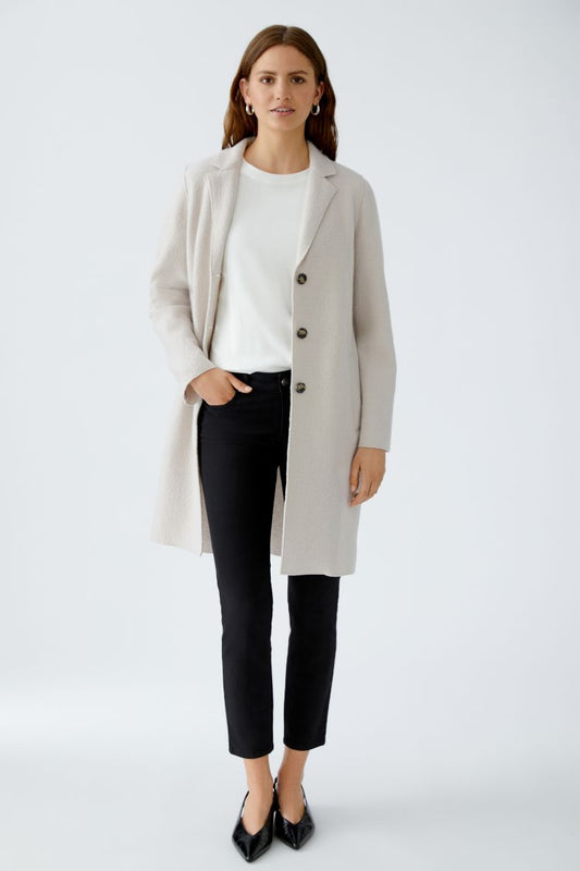 Classic Wool Coat in Stone (7063)