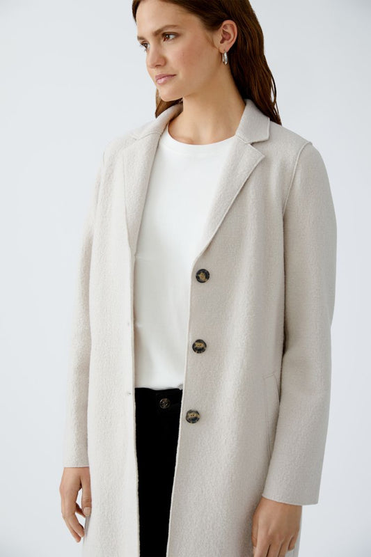 Classic Wool Coat in Stone (7063)