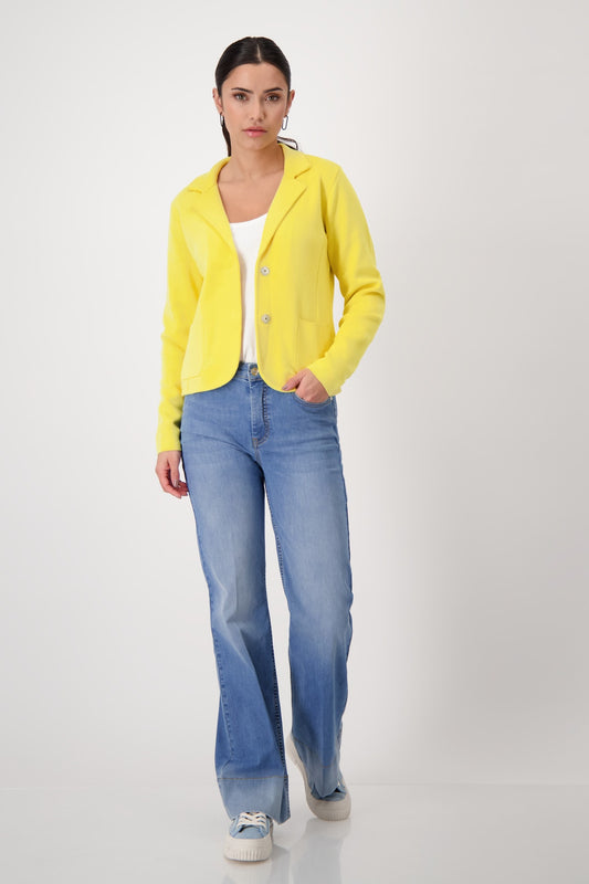 Sunshine Yellow Cotton Blazer 408485