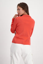 Load image into Gallery viewer, Orange Knitted Cotton Blazer 408485
