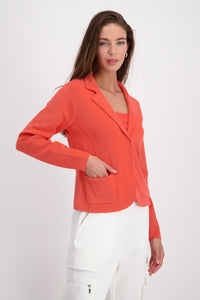 Orange Knitted Cotton Blazer 408485