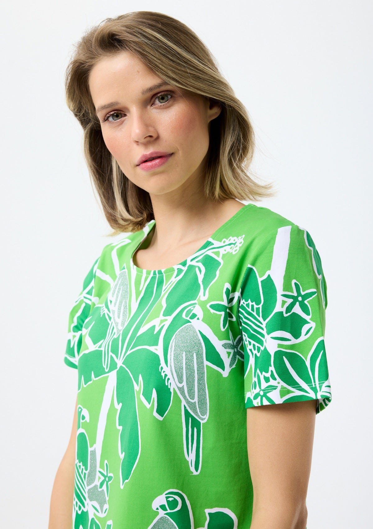 Tropical Print T-Shirt TEJ799