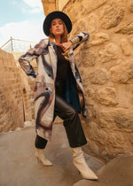 Load image into Gallery viewer, Abstract Print Cashmere Feel Coat 74890
