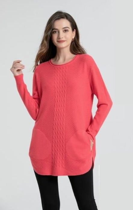 Soft Cable Knit Jumper with Pocket