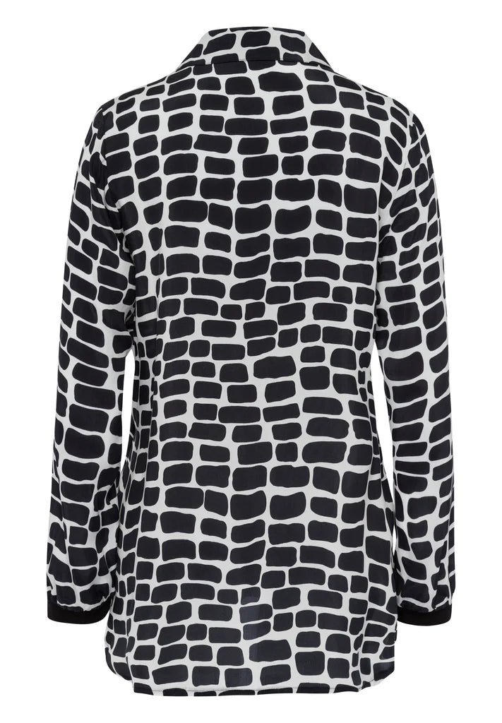 Monochrome Pattern Print Shirt