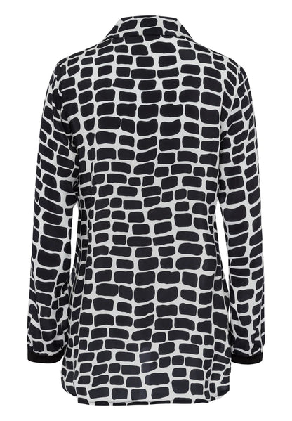 Monochrome Pattern Print Shirt