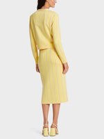 Load image into Gallery viewer, Yellow Checked Knitted Cardigan WC 39.15 M33
