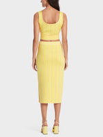 Load image into Gallery viewer, Check Pattern Knitted Pencil Skirt WC 71.07 M33
