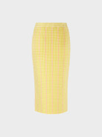Load image into Gallery viewer, Check Pattern Knitted Pencil Skirt WC 71.07 M33
