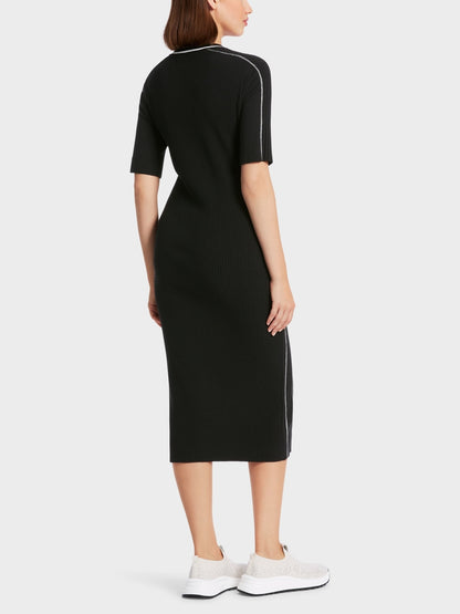 Black Ribbed Knitted Dress WS21.02M09