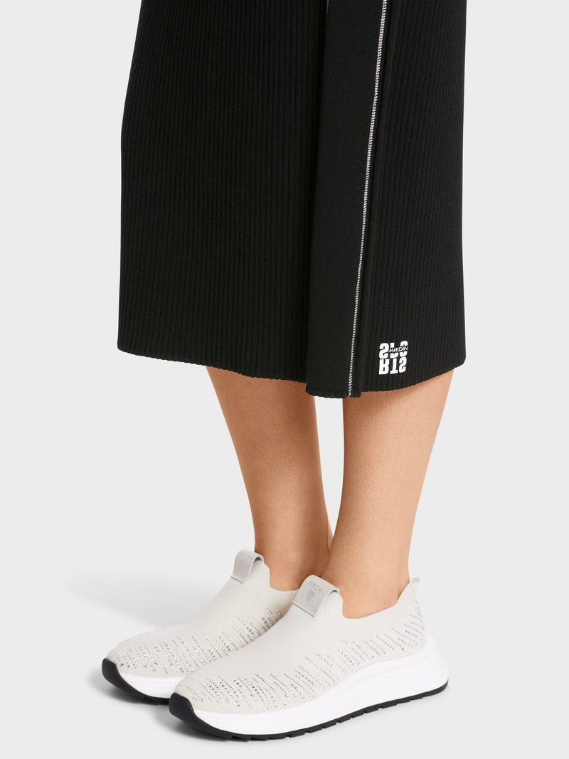 Black Ribbed Knitted Dress WS21.02M09