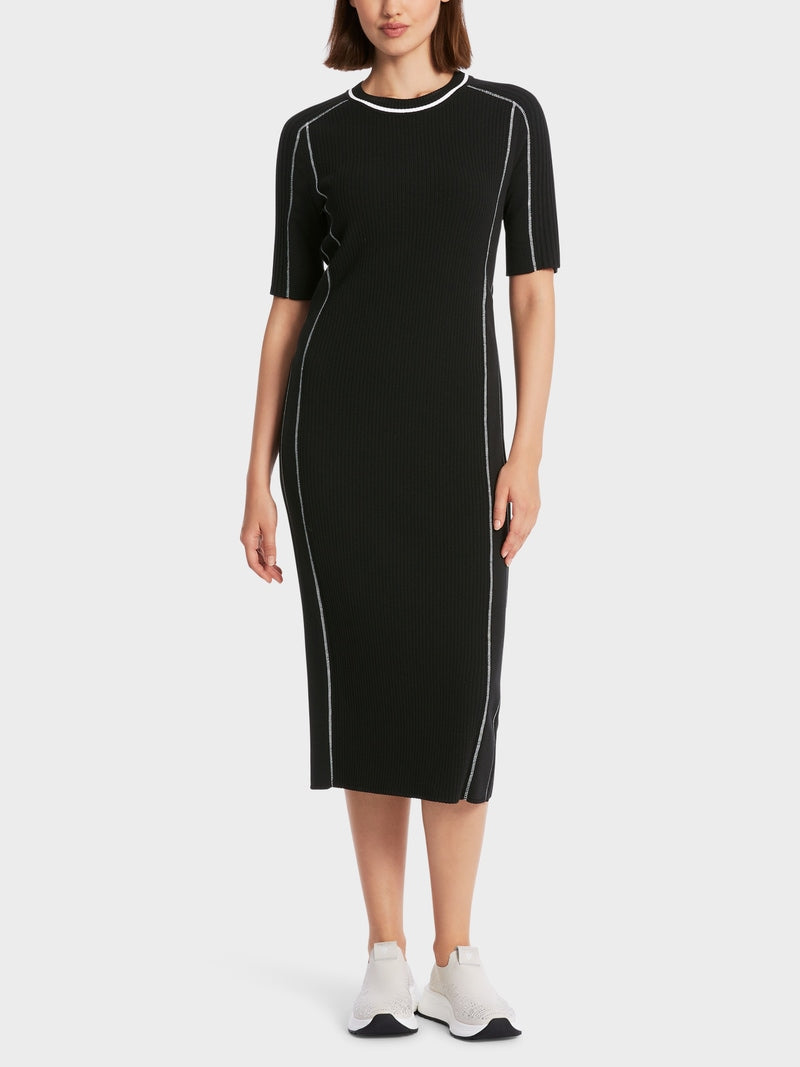 Black Ribbed Knitted Dress WS21.02M09