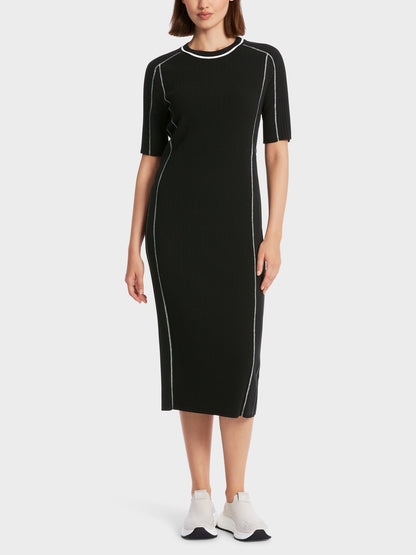 Black Ribbed Knitted Dress WS21.02M09