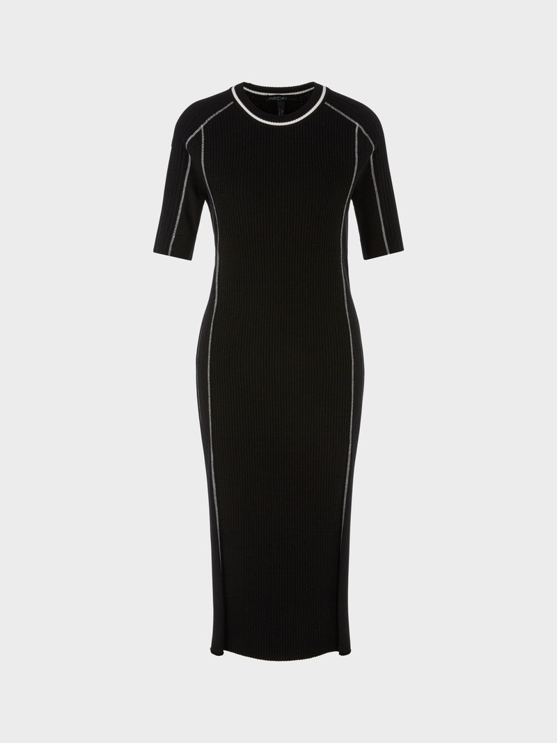 Black Ribbed Knitted Dress WS21.02M09