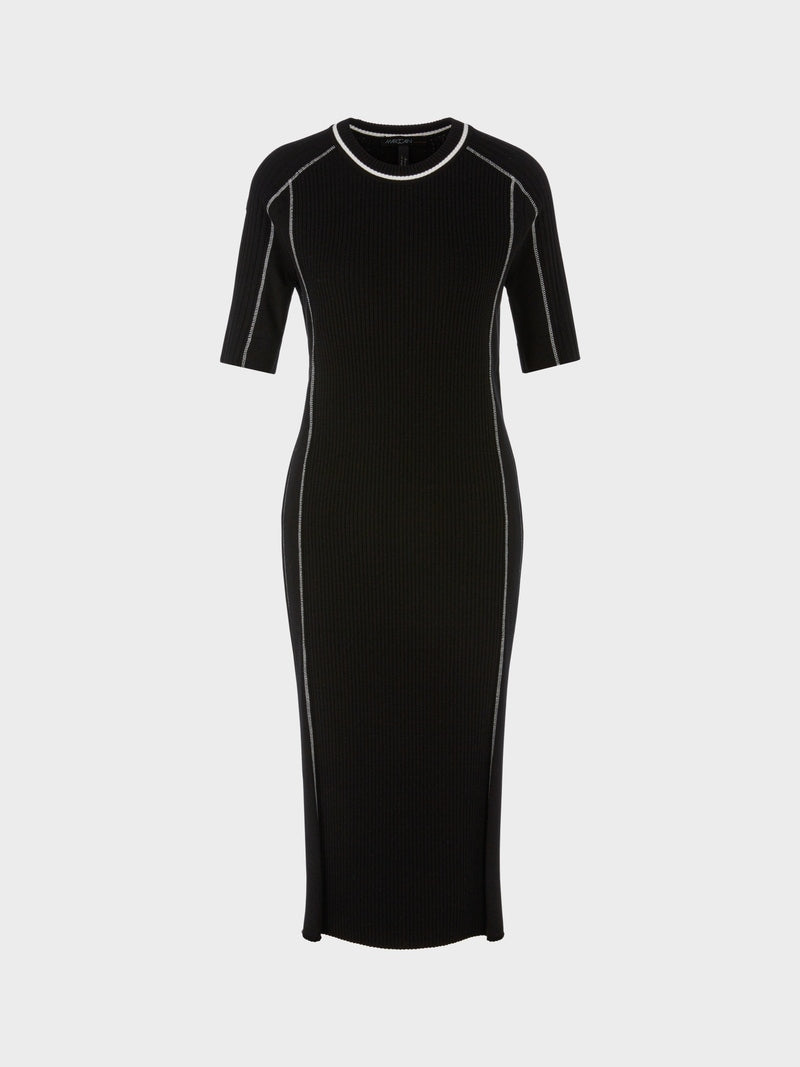Black Ribbed Knitted Dress WS21.02M09