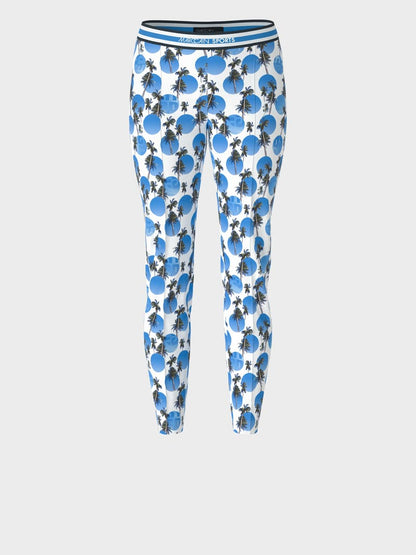 Sofia Palm Print Scuba Trousers