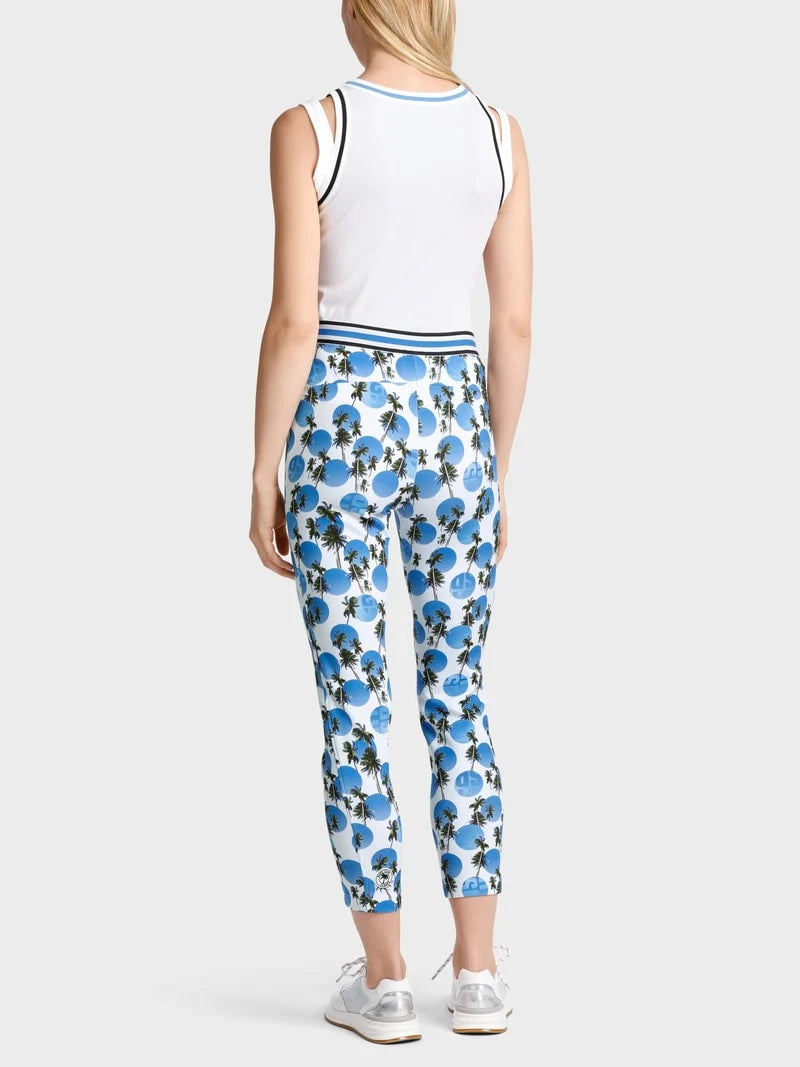 Sofia Palm Print Scuba Trousers