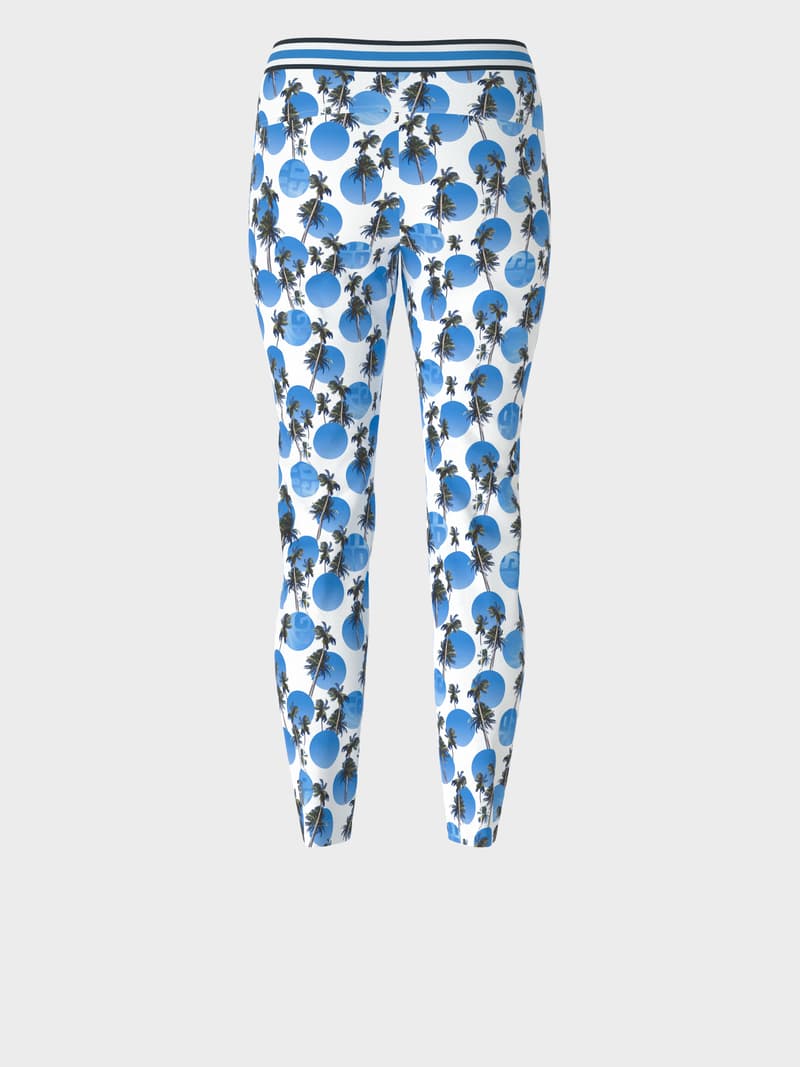 Sofia Palm Print Scuba Trousers