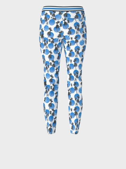 Sofia Palm Print Scuba Trousers