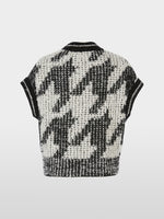 Load image into Gallery viewer, Checkered Sleeveless Knitted Top XS 42.04 M34
