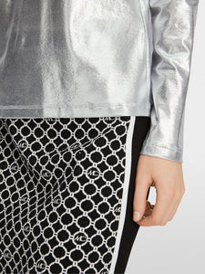 Silver Coating Long sleeve Top XS 48.52 J08