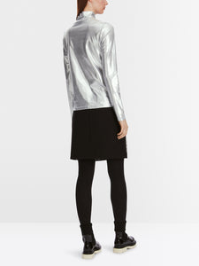 Silver Coating Long sleeve Top XS 48.52 J08