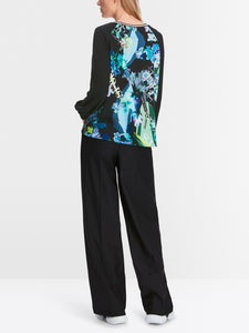 Printed Blouse with Raglan Sleeves