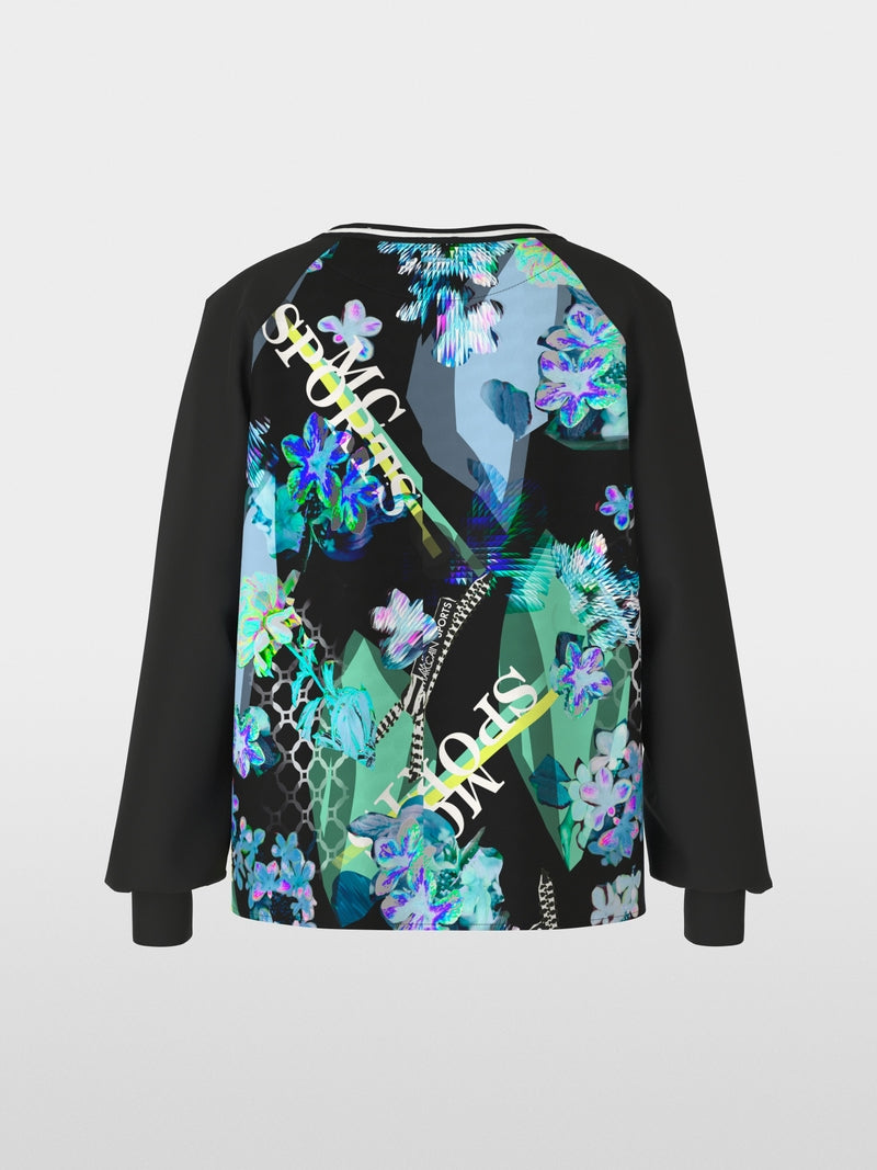 Printed Blouse with Raglan Sleeves