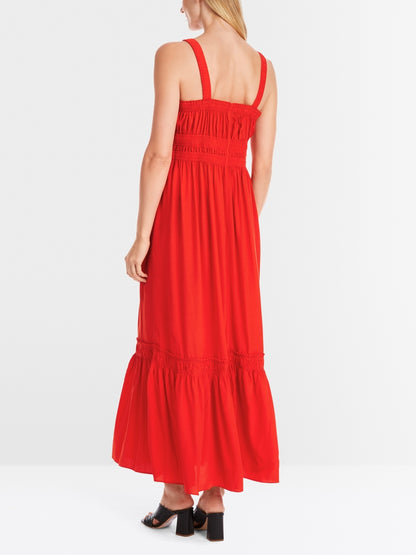 Maxi Summer Occasion Dress with Ruffled Hem