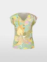 Load image into Gallery viewer, Exotic Leaf Motif T-shirt YC 48.23 J36
