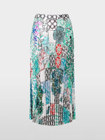 Load image into Gallery viewer, Postcard Print Pleated Midi Skirt YC 71.29 W76
