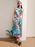 Load image into Gallery viewer, Postcard Print Pleated Midi Skirt YC 71.29 W76
