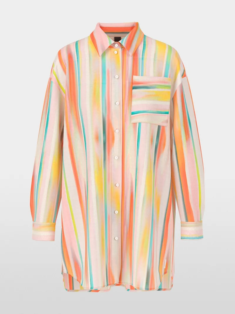 Marc Cain Batik Stripe Long Shirt YS5126W56