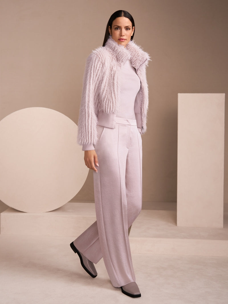 Soft Pink Fake Fur Jacket