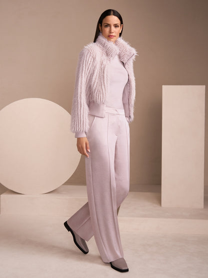 Soft Pink Fake Fur Jacket
