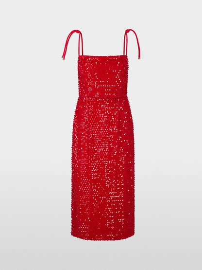 Marc Cain Red Glittering Sequin Dress