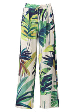 Load image into Gallery viewer, Tropical Leaf-Print Wide-Leg Trousers A322
