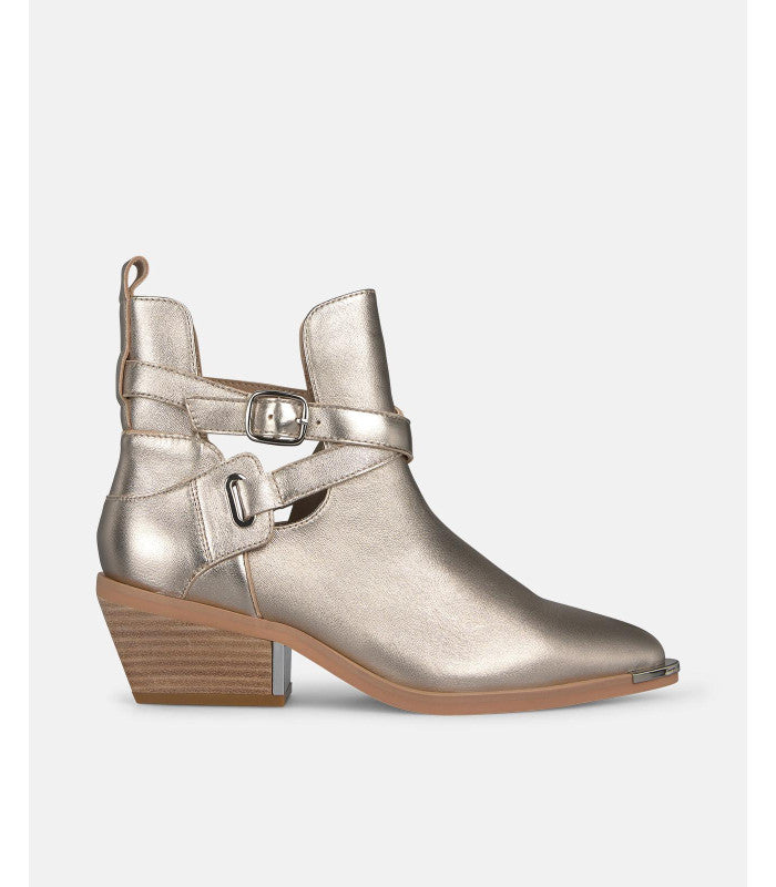 Metallic Effect Ankle Boots
