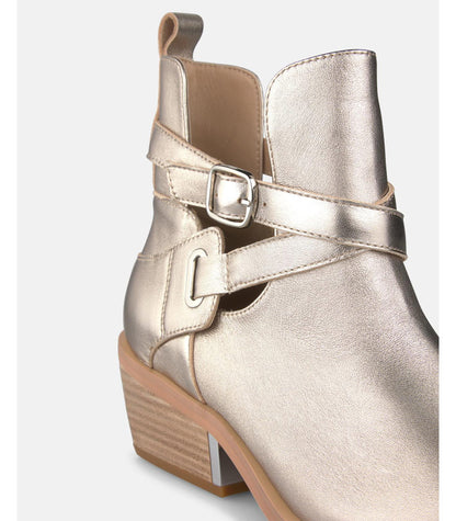 Metallic Effect Ankle Boots