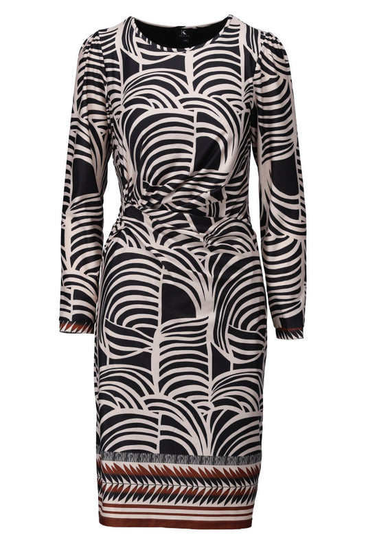 Bold Geometric Print Dress B320