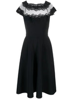 Load image into Gallery viewer, Ariba Black Lace Fit &amp; Flare Dress
