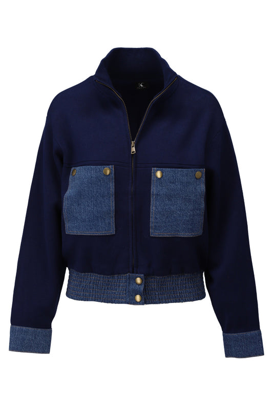 Denim Contrast Utility Jacket B822 Lucindas