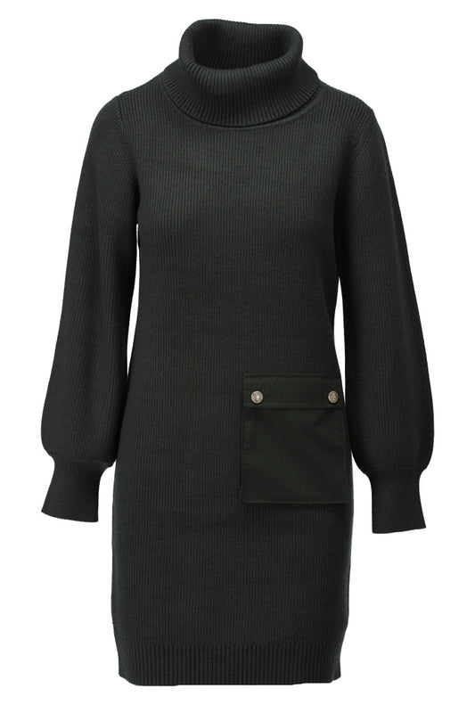 Turtleneck Utility Knit Dress